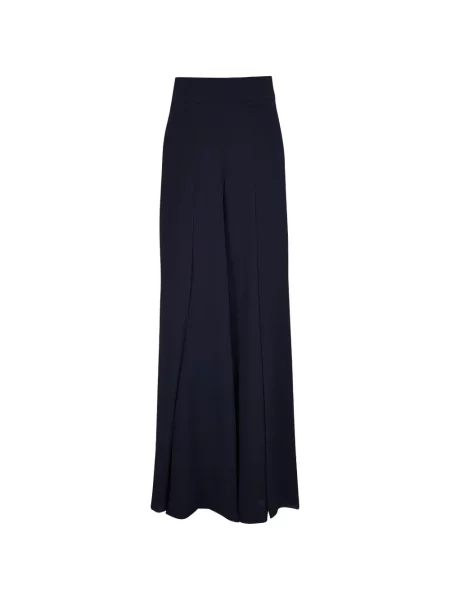 Pantaloni Akris de mătase albastru