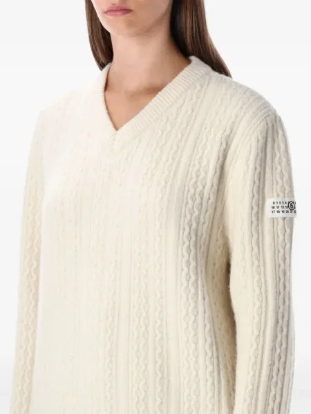 Pulover Mm6 Maison Margiela cu decolteu în V