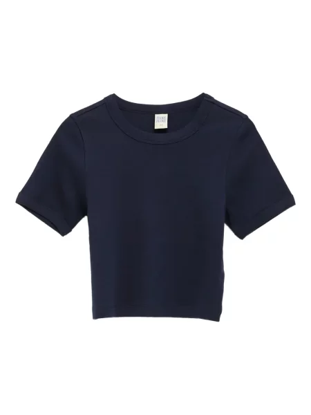Top Flore Flore cu decolteu rotund albastru