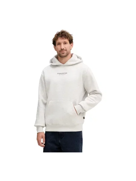 Bluza z kapturem Alpha Industries z kapturem z nadrukiem szara