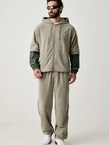 Nike pantaloni de antrenament pentru bărbați din polar Therma-FIT verde