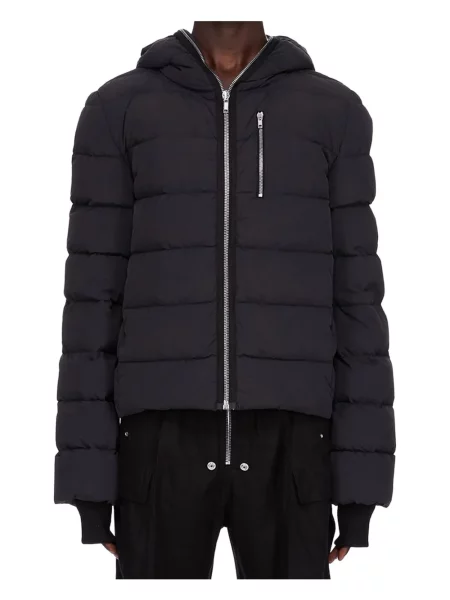 Geacă cu puf Rick Owens cu glugă negru