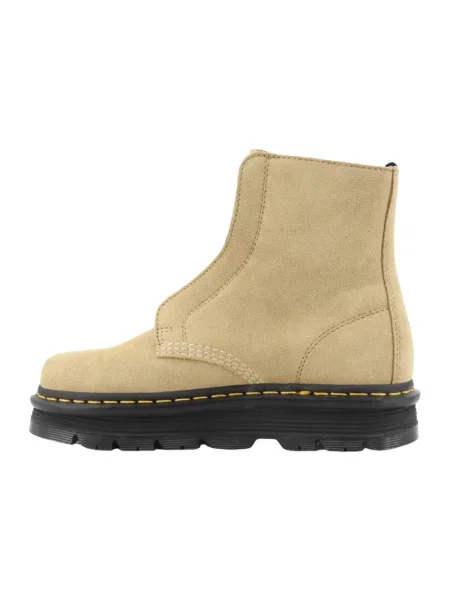 Botki Dr. Martens skórzane beżowe