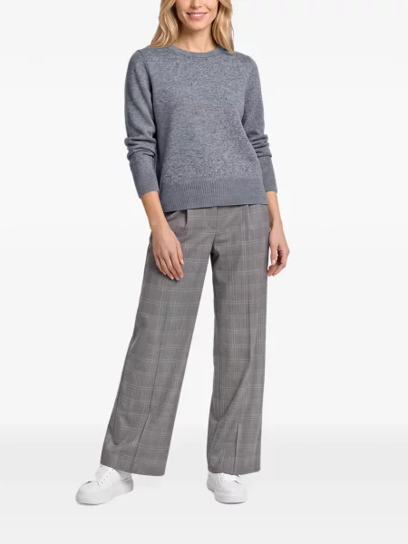 Pulover Betty & Co tricotate cu decolteu rotund gri