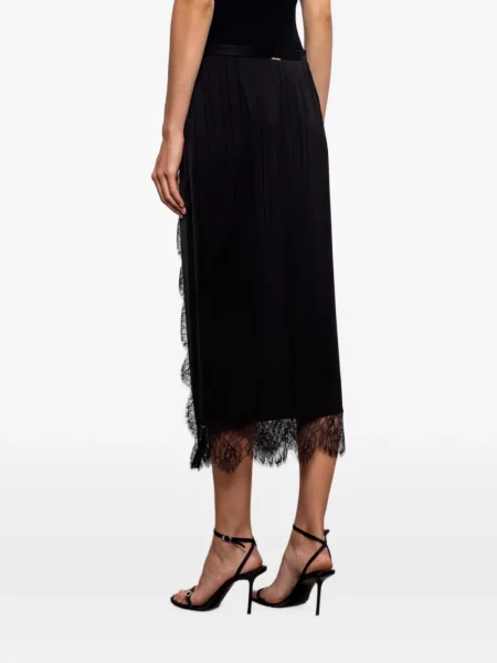 Fustă midi Twinset din dantelă negru