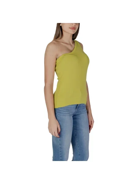 Top B.young cu un umăr gol albastru