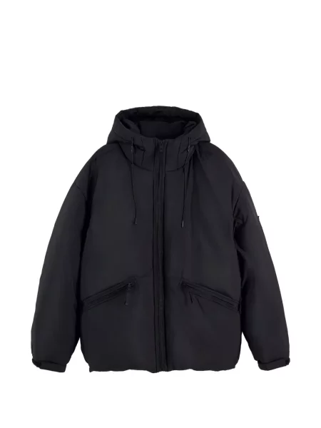 Geacă Tommy Hilfiger cu glugă cu autograf negru