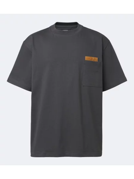Tricou Bottega Veneta din jerseu gri
