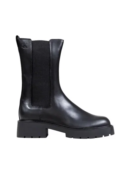 Calvin Klein Členková obuv s elastickým prvkom Chunky High Chelsea čierna