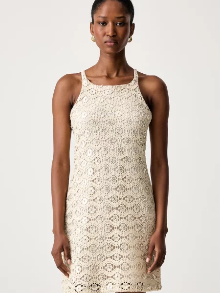 Haveone rochie ajurată bej