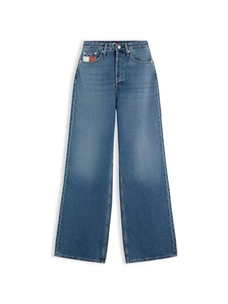 Džínsy Tommy Jeans s vysokým pásom modrá