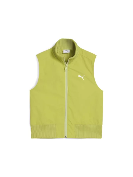 Жилет з утеплювачем PUMA Dare To Full-zip Vest комбінований верх зелений