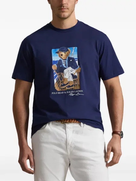 Șosete Polo Ralph Lauren cu model herringbone cu broderie plasă albastru