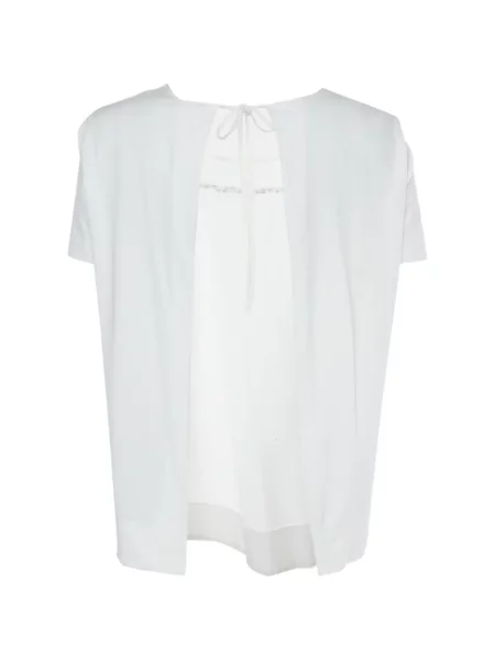 Scurt top Max Mara cu legături alb