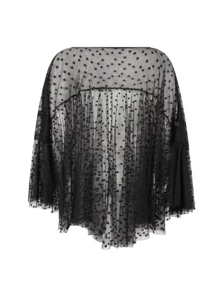 Bluzka Alberta Ferretti koronkowa czarna