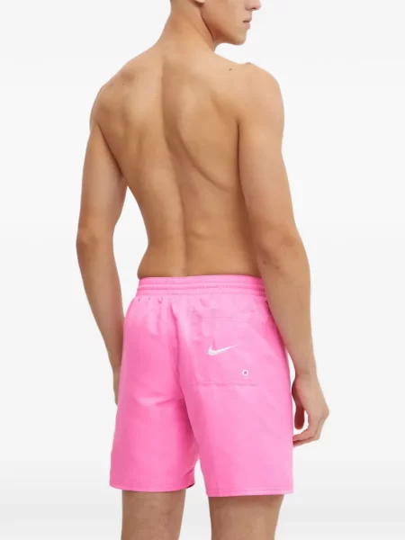 Slip de baie Nike cu cordon cu imagine tricotate albastru