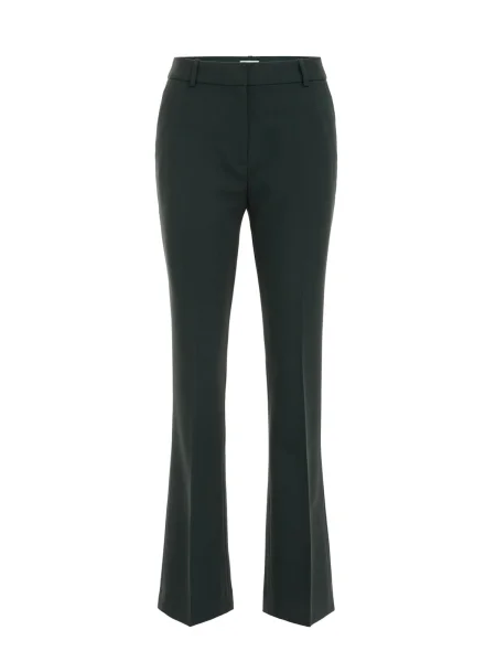 WE Fashion Pantaloni cu dungă închis verde