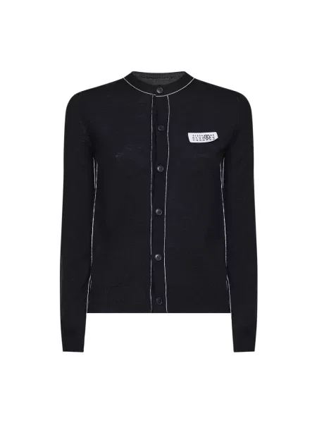 Kardigan Mm6 Maison Margiela wełniany czarny