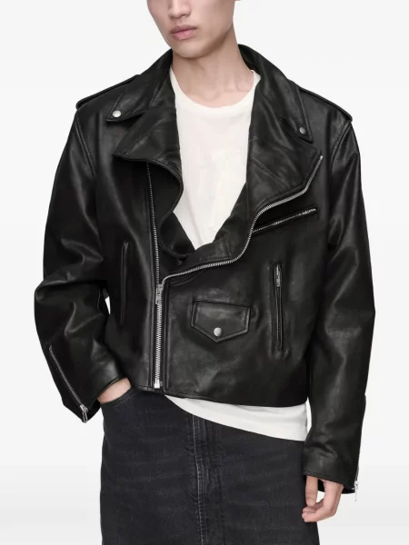 Geanta de piele Maison Margiela negru
