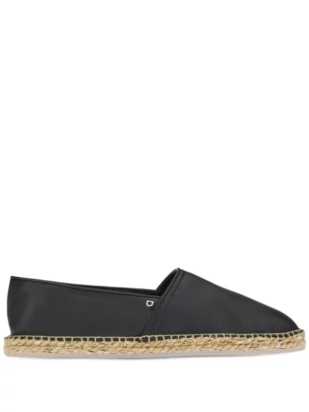 Espadrile Ferragamo din piele cu cataramă negru