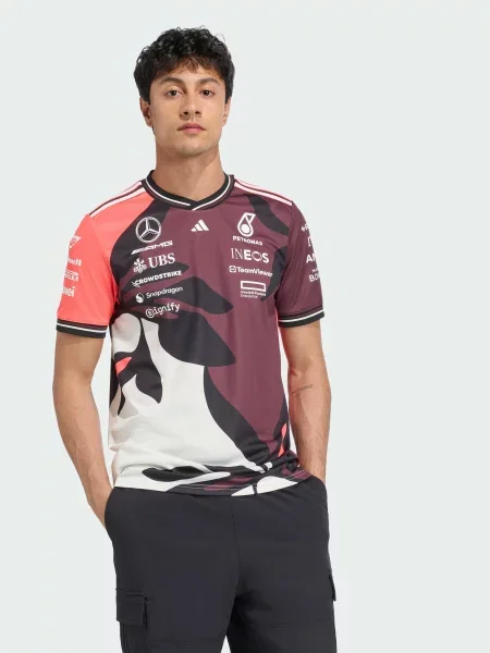 Футболка adidas бордовий