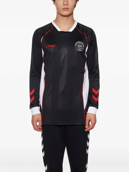 Tricou Hummel cu mâneci lungi din jerseu negru