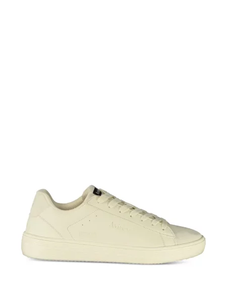 Sneakers Avirex με κορδόνια με δαντέλα με αυτόγραφο λευκό