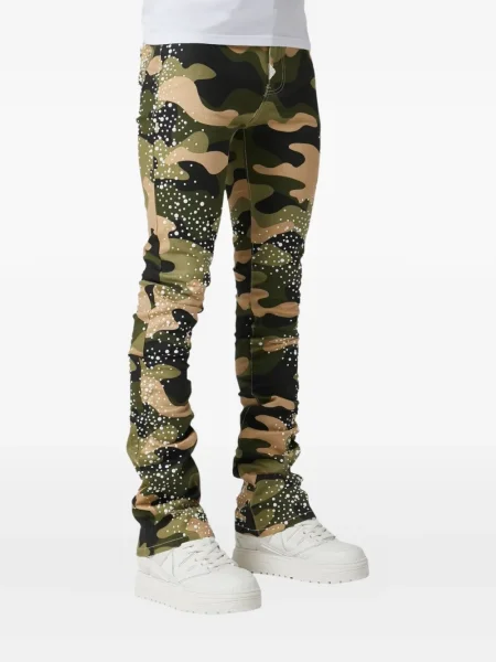 Дънки Guapi с перли зелено