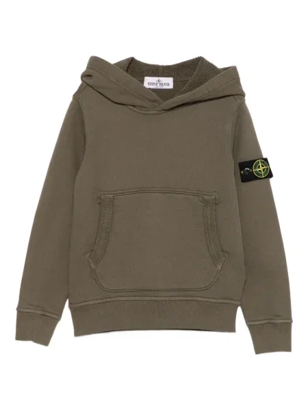 Bluza z kapturem dziecięca Stone Island zielona
