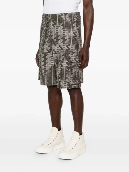 Pantaloni scurți cargo Balmain negru