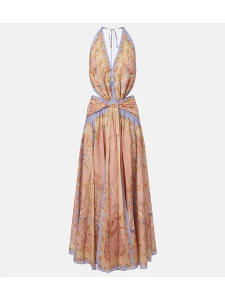 Rochie maxi Zimmermann de mătase roz