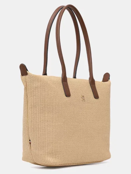Geantă shopper Tommy Hilfiger bej
