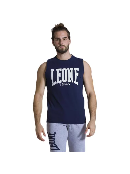 Tricou Leone 1947 fără mâneci cu autograf albastru