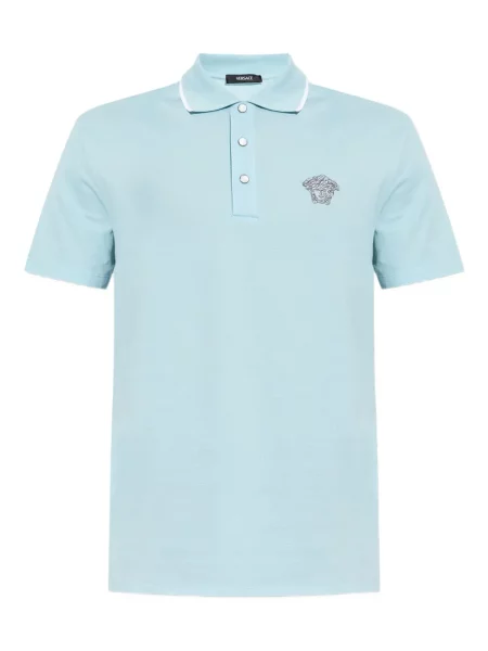 Polo Versace cu broderie albastru
