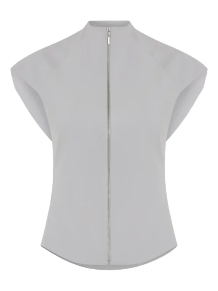 Top Gloria Coelho o krotszym kroju szary