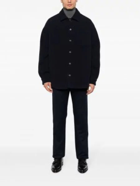 Vlněná bunda Giorgio Armani modrá