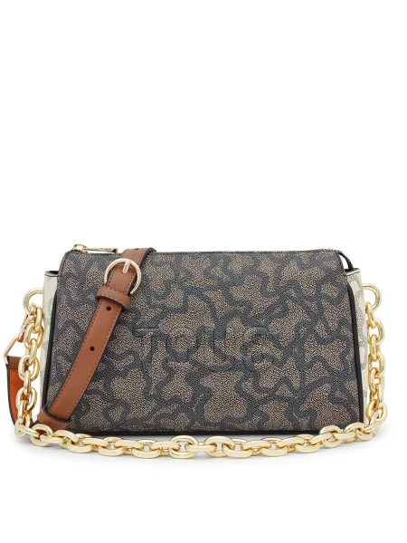 Сребърна гривна Tous Bold Bear бежово кафяво