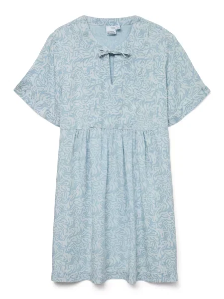 VERO MODA Šaty VMFLEUR světlemodrá bílá