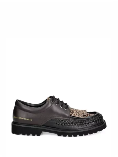 Pantofi Andersson Bell cu șireturi cu imagine cu model leopard maro