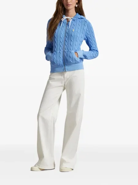 Briaunotas pusiau užtrauktukas zomšinės bokseriai Polo Ralph Lauren balta
