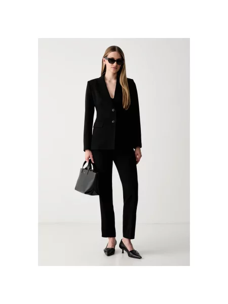 Trussardi spodnie garniturowe czarne
