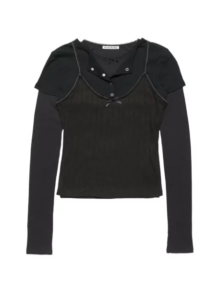 Tricou Acne Studios cu funde negru