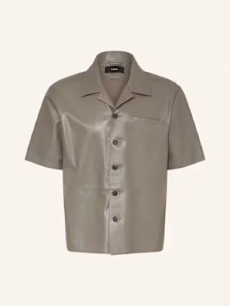 Arma Košile Resort Cave Comfort Fit Z Kůže černošedá