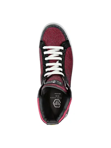 Sneakersy Philipp Plein skórzane czerwone