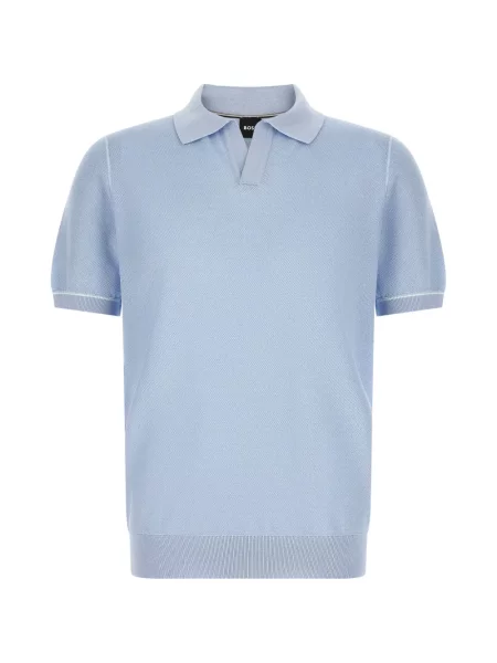 Tricou polo Boss albastru