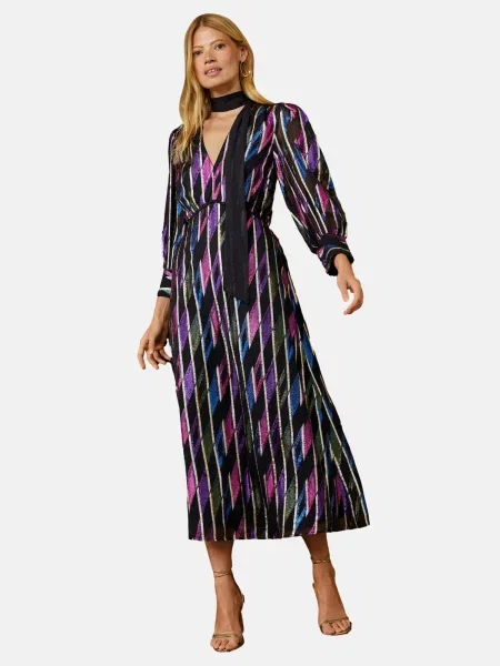 Love & roses Rochie albastru / lila / roz negru
