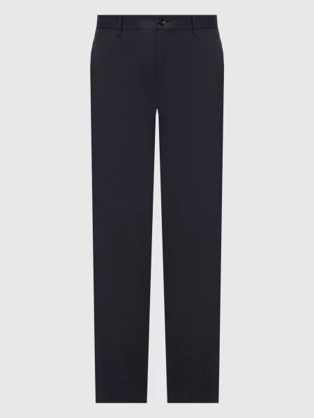 Темно-сині штани з льону Agnona сині