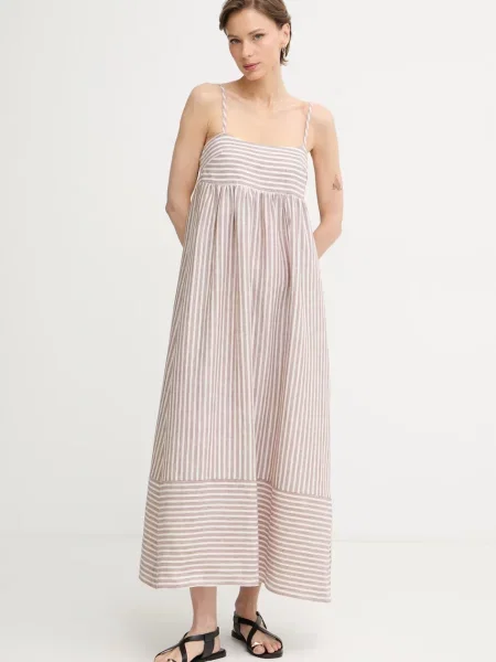 IBlues rochie de vară din in ORDINE bej