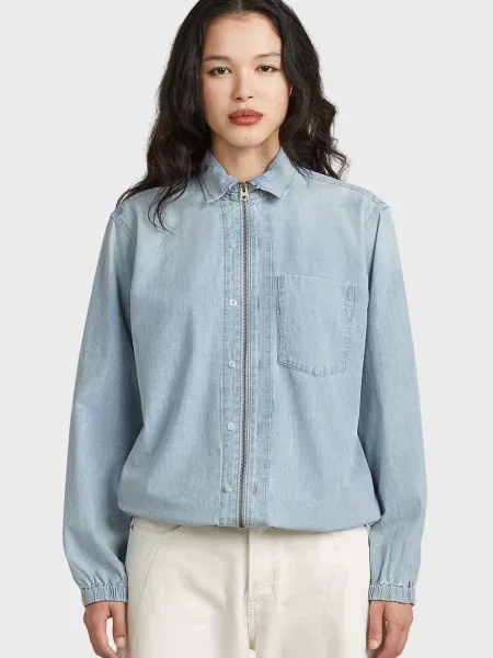 Сорочка G-star Raw блакитна