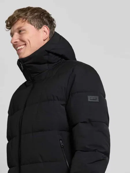Płaszcz pikowany z zamkiem błyskawicznym dwustronnym model COMFORT' Cinque czarny